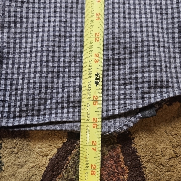 lululemon athletica Blue Checkered Casual Button Down Shirt - Picture 3 of 5